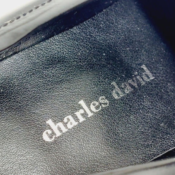 NEW Charles David Delusion Platform In Black Leather Old Money Loafers M851 - Picture 9 of 12